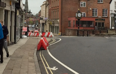 St John St with covid markings