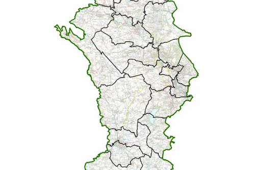 Map of revised wards Jan 2022