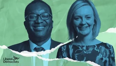 Graphic of Truss and Kwarteng