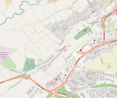 Map of Clifton and Mayfield roads Ashbourne