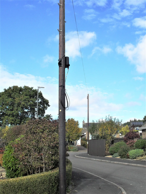 Telegraph poles in Mooredge Close Matlock